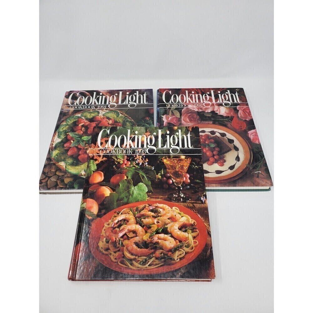 VINTAGE LOT COOKBOOKS COOKING LIGHT 1991 1992 1993 OXMOOR HOUSE HARDCOVER